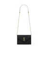 Saint Laurent Envelope Chain Wallet In Black