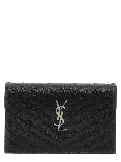 Saint Laurent Envelope Clutch In Black