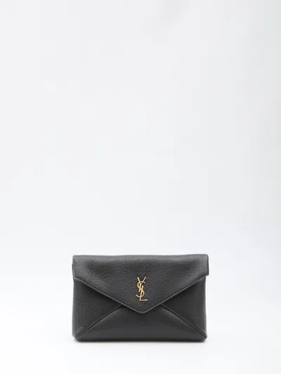 Saint Laurent Envelope Cross-body Large Bag In Black