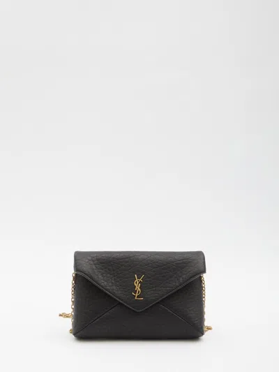 Saint Laurent Envelope Crossbody Bag In Metallic