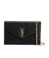 Saint Laurent Envelope Crossbody Bag In White