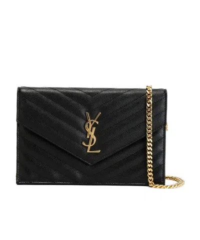 Saint Laurent Envelope Crossbody Bag In White