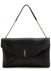 Saint Laurent Envelope Grained Leather Pouch In Black