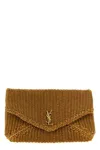 Saint Laurent Envelope Large Clutch Bag In Brown