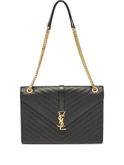 Pre-owned Saint Laurent Envelope Leather Shoulder Bag