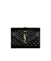 Saint Laurent Envelope Matelassé Small Wallet In Pattern