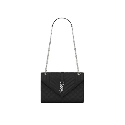 Saint Laurent Envelope Medium Bag In Black