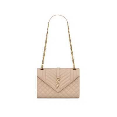 Saint Laurent Envelope Medium Bag In Neutral