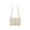 Saint Laurent Envelope Medium Bag In White