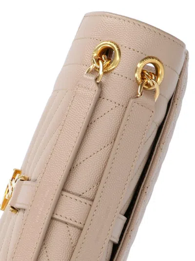 Saint Laurent Envelope Medium Handbag In Sand