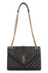 Saint Laurent Envelope Medium Leather Crossbody Bag In Black