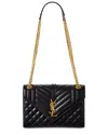 Saint Laurent Medium Cassandra Quilted Leather Envelope Bag In Black