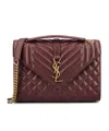 Saint Laurent Envelope Medium Shoulder Bag In Red