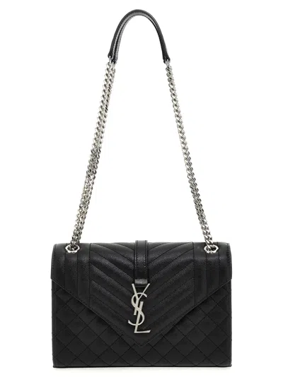 Saint Laurent Envelope Shoulder Bags Black