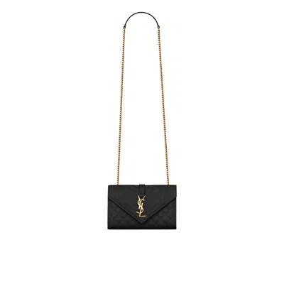 Saint Laurent Envelope Small Bag In Black