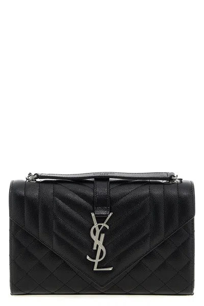 Saint Laurent 'envelope Small' Crossbody Bag In Black