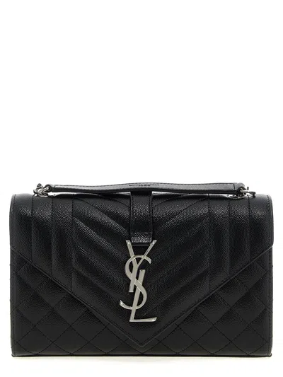 Saint Laurent 'envelope Small' Crossbody Bag In Black