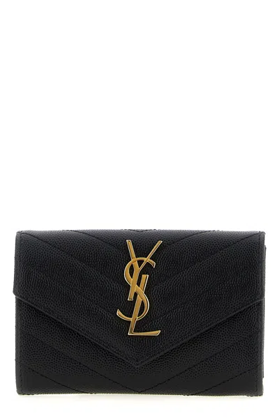 Saint Laurent 'envelope' Small Wallet In Black
