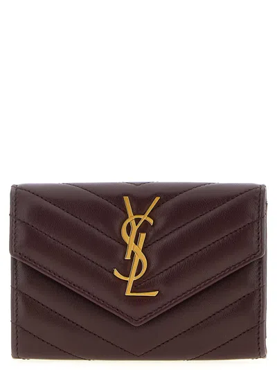Saint Laurent Envelope Small Wallet In Brown