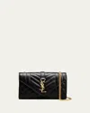 Saint Laurent Small Ysl Monogram Leather Satchel Bag In Black