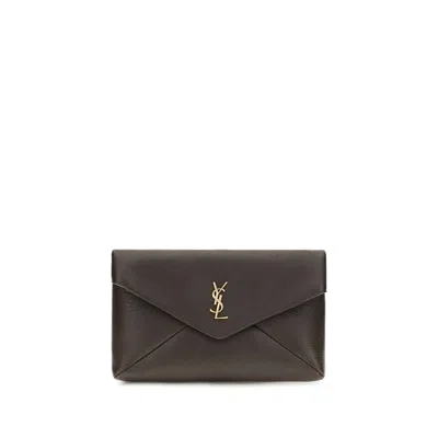 Saint Laurent Envelope Wallet In Brown