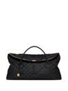 Saint Laurent Quilted Maxi Duffle Bag In 1000 -nero
