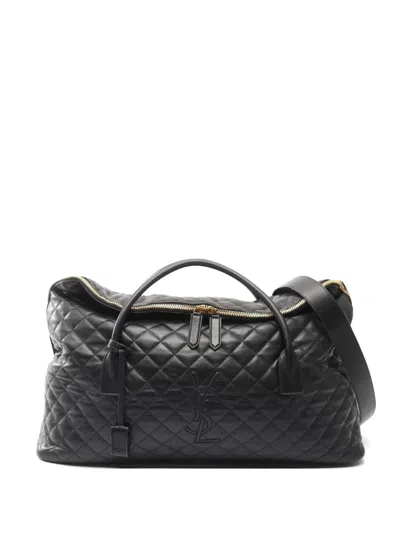 Pre-owned Saint Laurent Es Giant Quilted Travel Bag In Black