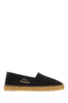 Saint Laurent Canvas Slip-on Espadrilles With Embroidered Logo Detail