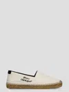 Saint Laurent Embroidered Espadrilles In Canvas Beige In White