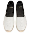 Saint Laurent White Monogramme Espadrilles In Blanc Optique