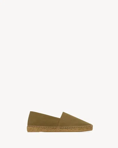 Saint Laurent Espadrille In Gabardine In Green