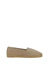 Saint Laurent Logo-embossed Leather Espadrilles In Brown