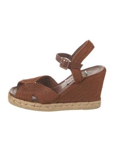 Pre-owned Saint Laurent Espadrilles In Brown