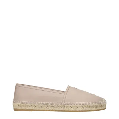 Saint Laurent Espadrilles For Women Beige Leather And Powder In Neutral