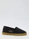 Saint Laurent Canvas Slip-on Espadrilles With Embroidered Logo Detail