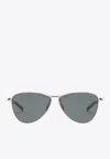 Saint Laurent Essential Aviator Sunglasses In Gray