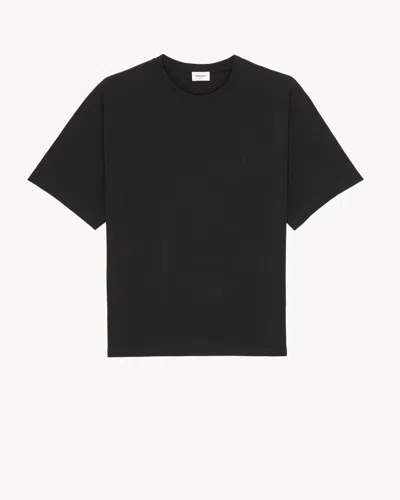Saint Laurent Essential Crewneck T-shirt In Black