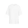 Saint Laurent White Logo Label T-shirt In White