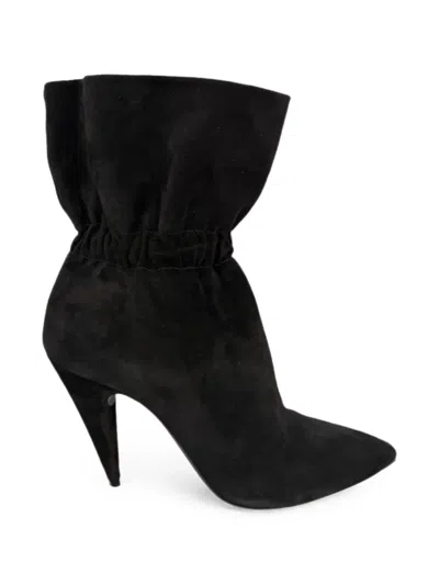 Pre-owned Saint Laurent Étienne Elastic Ankle Boots In Black