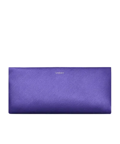 Saint Laurent Evening Clutch Bag In Blue