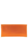 Saint Laurent Rectangular Clutch Featuring Chain Detail In Orange