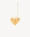 Saint Laurent Evening Mini Heart Minaudière In Brass