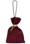 Saint Laurent Evening Pouch Bag In Red Pear & Soft Bordeaux