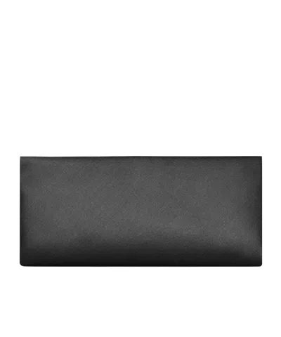 Saint Laurent Evening Soft Clutch In Satin In Black