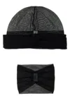 Saint Laurent Viscose Hat Headband And Choker Set In Black