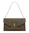 Saint Laurent Extra-large Cassandre Envelope Pouch In Green