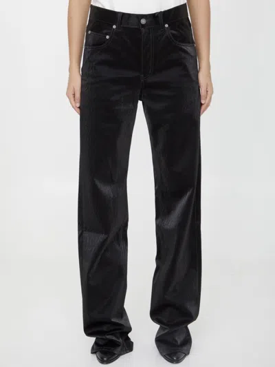 Saint Laurent Extra Long Jeans In Black