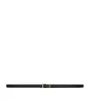 Saint Laurent Extra-thin Cassandre Belt In Black