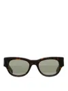 Saint Laurent Aviator Tortoiseshell Sunglasses Dark Lenses In Brown