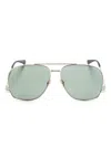 Saint Laurent Sl 653 Leon Pilot-frame Sunglasses In Multicolour